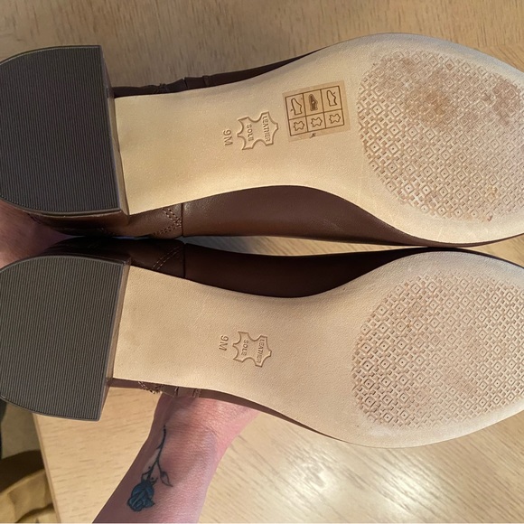Womens Tory Burch chocolate brown leather booties - Picture 10 of 11